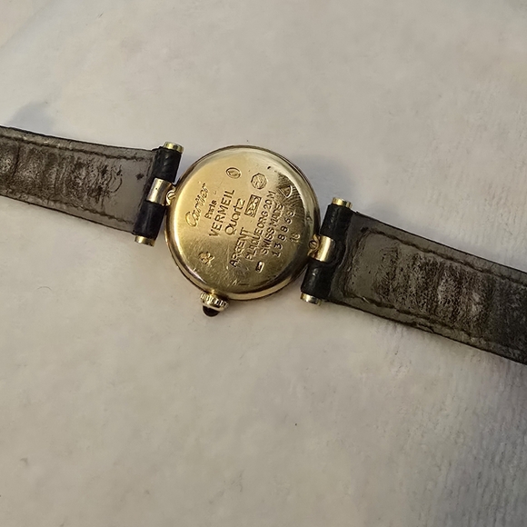 Vintage Cartier watch 37 years old just had it serviced new battery 18K gold - Picture 14 of 17